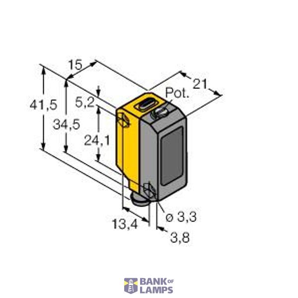 Photoelectric Sensor Diffuse Mode Sensor with Adjustable Background Suppression   QS18VP6AF100Q1 image 2