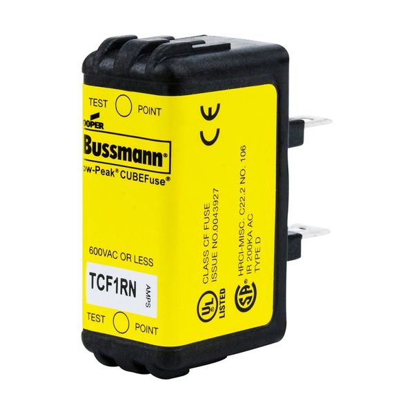 Fuse-link, low voltage, 1 A, AC 600 V, DC 300 V, 20 x 26 x 48 mm, CF, J, 1P, UL, CSA, time-delay, non-indicating image 5