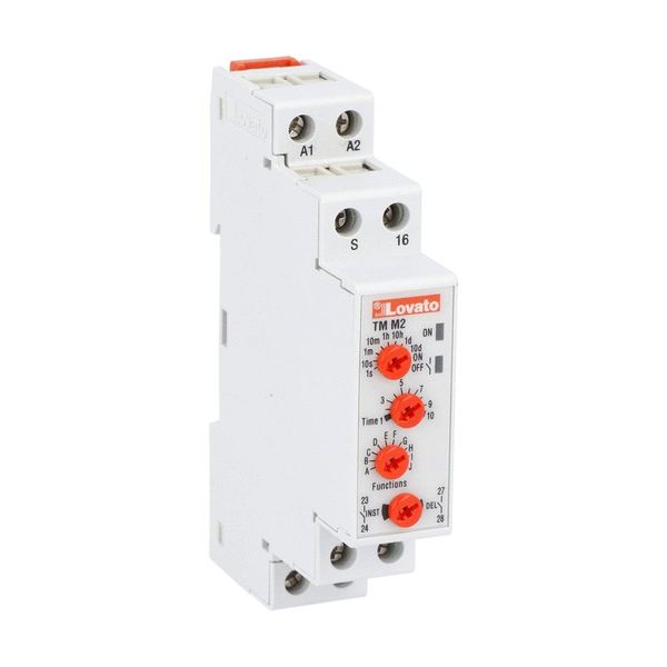 Multifunction time relay, multiscale, multivoltage. 2 relay outputs. Modular version, 12...240VAC/DC image 1