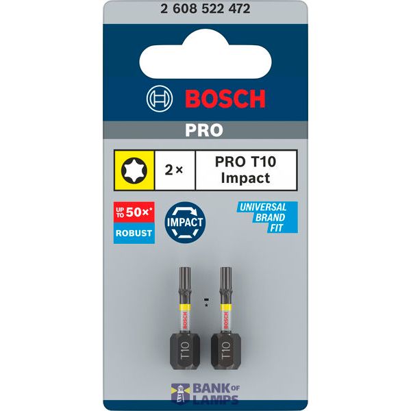 Impact Control T10 Insert Bits, 2pc image 1