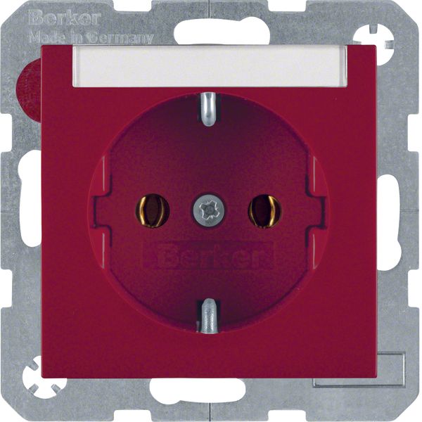 SCHUKO soc. out., S.1/B.3/B.7, red glossy image 1