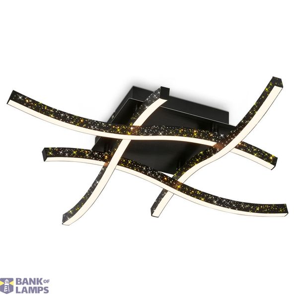 LED wall- and ceiling lights, black, LED/24W image 1