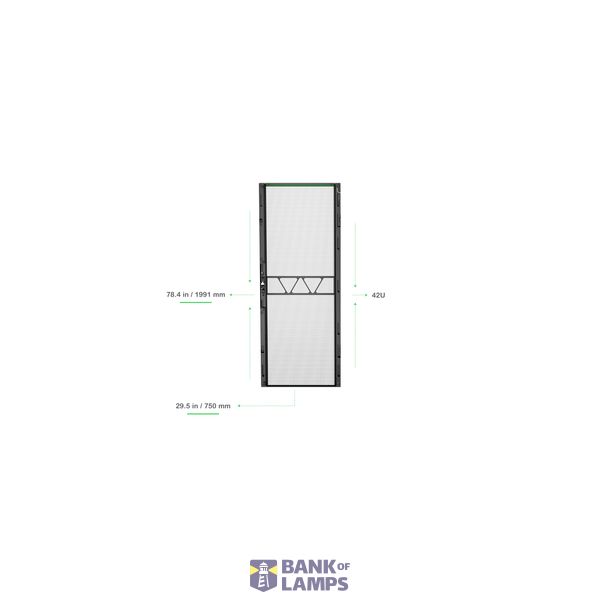 NSX Gen2 42U750mm Wide Curved Door Blk image 4