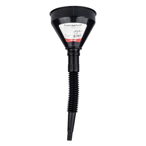 Flexible black universal funnel with strainer for fuel liquid water 13.5 cm AMIO-04036 image 1