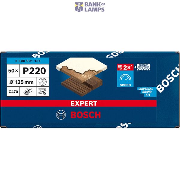 EXPERT C47 Sandpaper with multihole for Random Orbital Sanders 125 mm, G 22 5-pc image 2