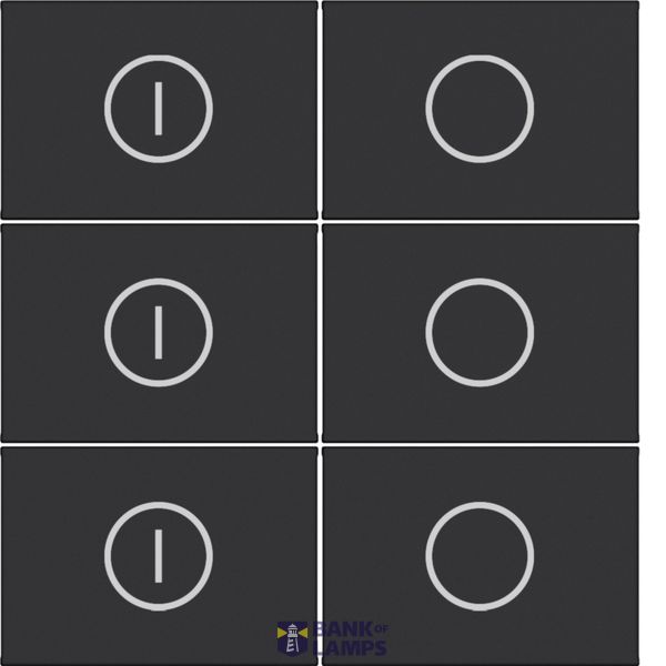 KNX pushbutton cover, 6-V, on/off, A.x/C.x, matte night black image 1