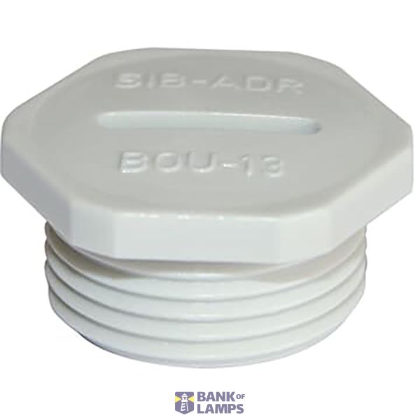 Plug Hexagonal Polycarbonate PG9 Grey RAL 7035 image 1