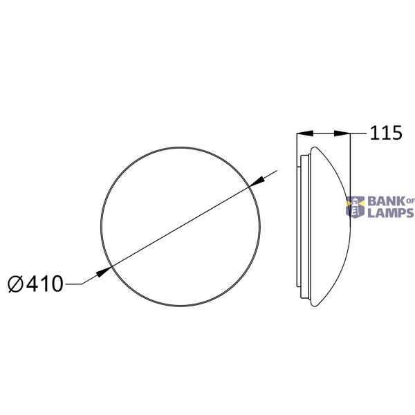 Karo II LED, 22W, 1980lm, 4000K, IP44, 230V, 120ø image 3