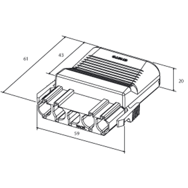 Coupler 5-p plug, str-rel, blue image 4