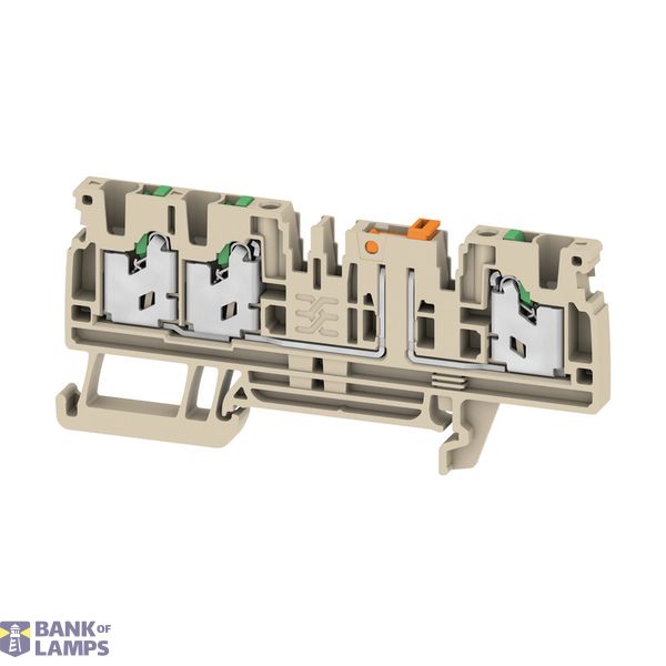 Test-disconnect terminal, SNAP IN, dark beige, 2.5 mm², 24 A, 500 V, N image 1