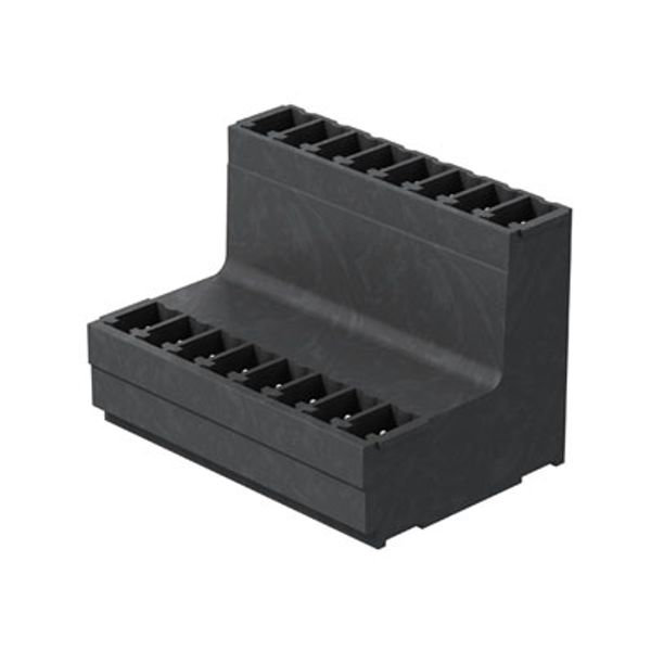PCB plug-in connector, male header, closed side, THT/THR solder connection, 3.81 mm, Number of poles: 18, 180°, Solder pin length (l): 3.2 mm, tinned, black, Box image 1