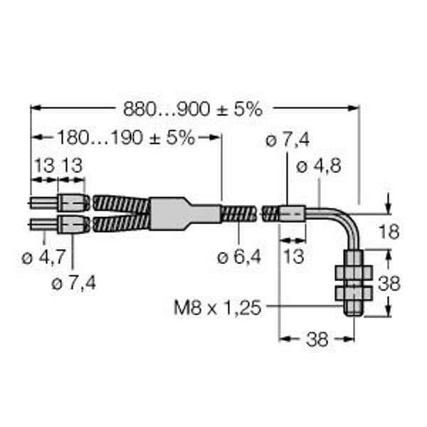 Glass Fiber Bifurcated Fiber   BAT23SM8 image 1