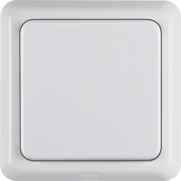 SCHUKO soc.out. frame+hinged cover, splash-proteced flush-mtd IP44, p. image 1