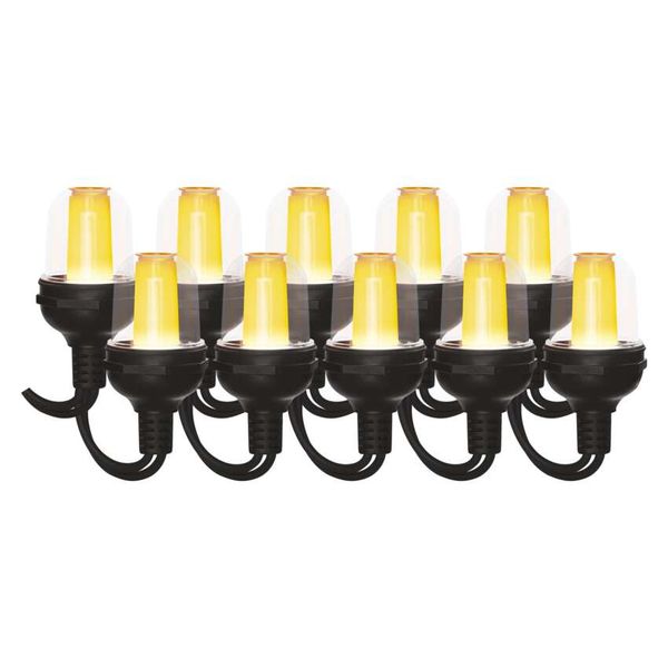 LED light chain – 10× party bulbs, 4.5 m, indoor and outdoor, vintage image 1