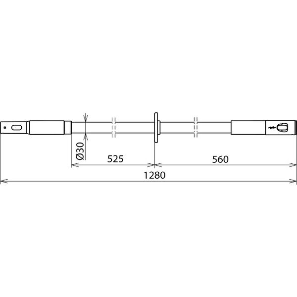 Insulating rod up to 36kV 50Hz with plug-in coupling D 30mm  L 1280mm image 2