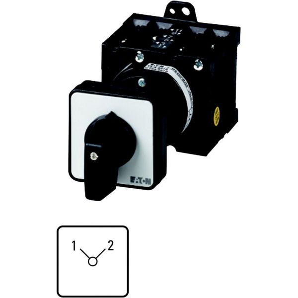 T3-2-8221/Z Changeoverswitches, T3, 32 A, rear mounting, 2 contact unit(s), Contacts: 4, 90 °, maintained, Without 0 (Off) position, 1-2, Design number 8221 image 6