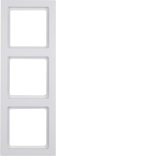 Frame 3gang Q.3 polar white velvety image 1