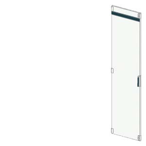 Door, IP55, W: 800 mm, rotary handle for profile semicylinder image 1