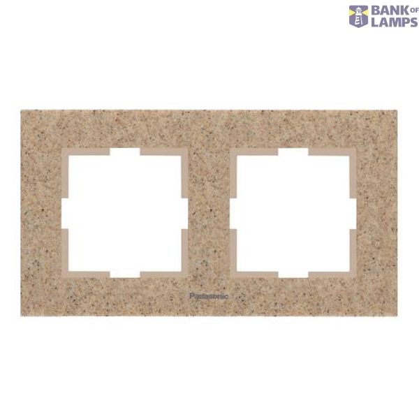 Karre Plus Accessory Corian - Sandstone Two Gang Frame image 1