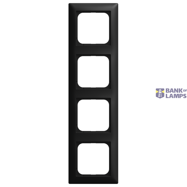 1724-915 Cover frame 4-fold black matt - Busch-balance® SI image 1