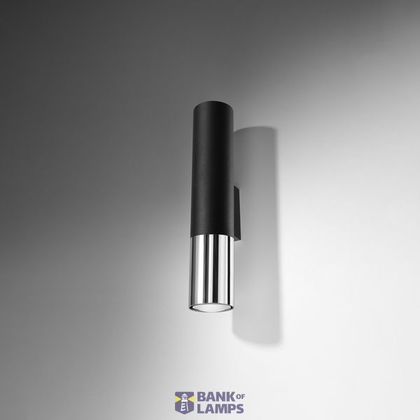 LOOPEZ WALL LAMP BLACK/CHROME GU10 2X40W IP20 image 3