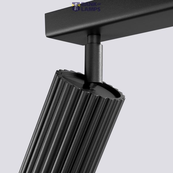 CEILING LAMP FROM THE KARBON SERIES, THREE MOVABLE BLACK SPOTLIGHTS FOR DINING ROOM image 12