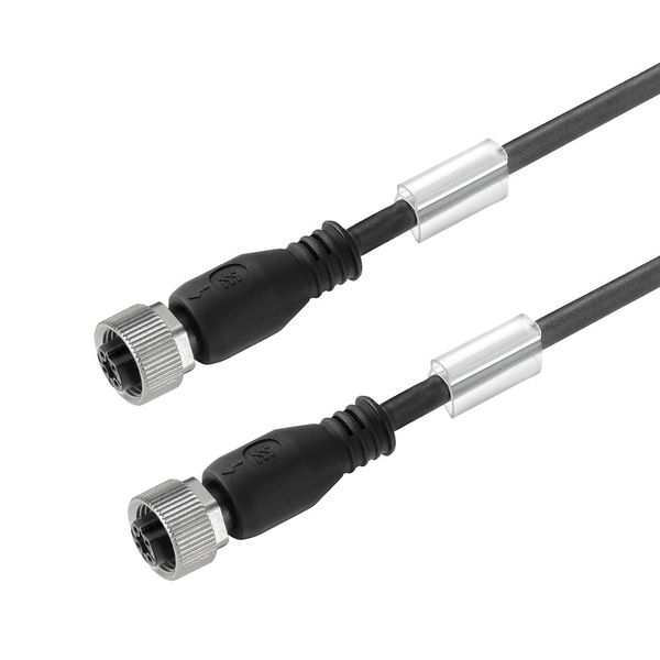 Sensor/actuator line, Connecting line, M12 / M12, Number of poles : 5, 4 m, Female socket, straight - Female socket, straight, Shielded: Yes, LED: No, Sheath material: PUR, Halogen: No image 1