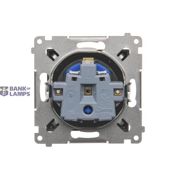 Intermediate switch without pictogram, (module), 10AX, quick connection, black matt image 1