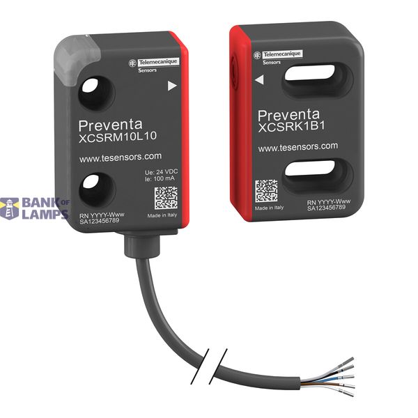 Miniature Safety RFID switch, unique pairing, single model, 5-pin, 10m image 1