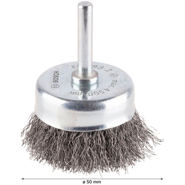 Cup Brush Crimped 50x0.2 Steel image 1
