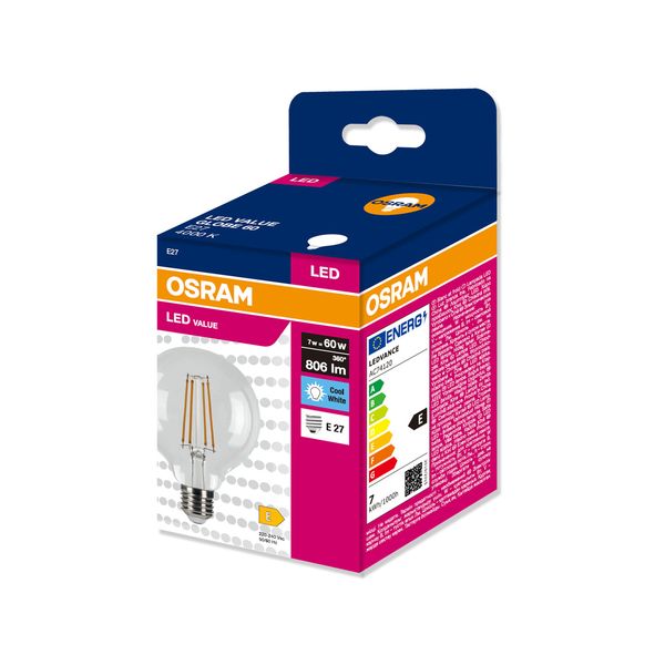 VALGL8060 7W/840 230V FIL E27 FS1 OSRAM image 2