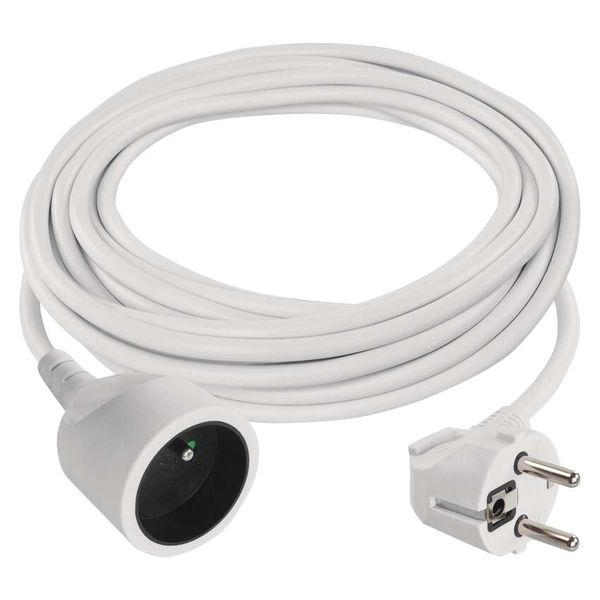 Extension Cord 7 m / 1 socket / white / PVC / 1 mm2 image 1