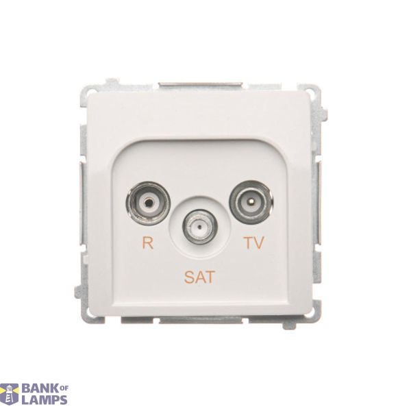 R-TV-SAT final aerial socket, atten.: 1dB, white image 1