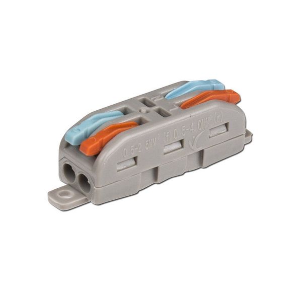 Cable clamp with lever, 2-2, red, blue image 1
