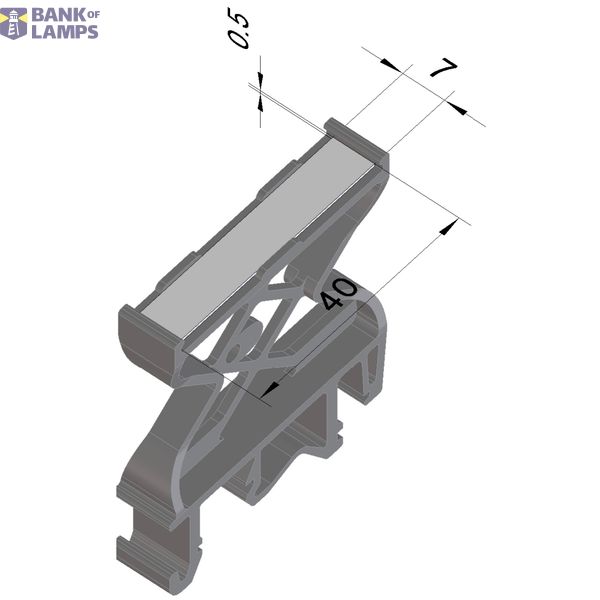 Group marker holder 40x7 mm, gray image 1