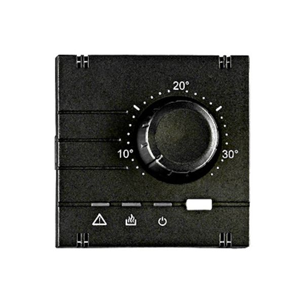 Analog thermsotat - top part, heating, black image 1