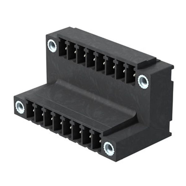PCB plug-in connector, male header, Flange, THT/THR solder connection, 3.81 mm, Number of poles: 26, 90°, Solder pin length (l): 3.2 mm, tinned, black, Box image 1
