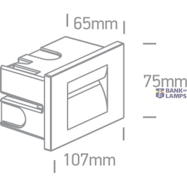 WHITE WALL RECESSED 3,6W WW IP65 100-240V image 3