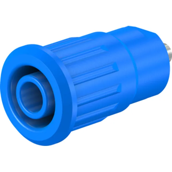 4 mm socket, solder connection, mounting Ø 12.2 mm, CAT III, CAT IV, blue, 49.7091-23 image 1