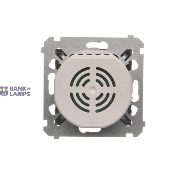 Light push button with indicator light, LED not replaceable Color: blue, (module), 10AX, quick connection, Silver matt, metalic image 1