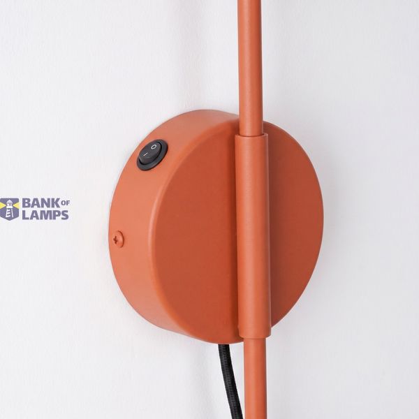 Wall lamp NOX 1 red ochre with a switch image 3