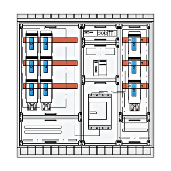 Freestanding distributor with NA switch-off, outside, 350kWp, IP44 image 1