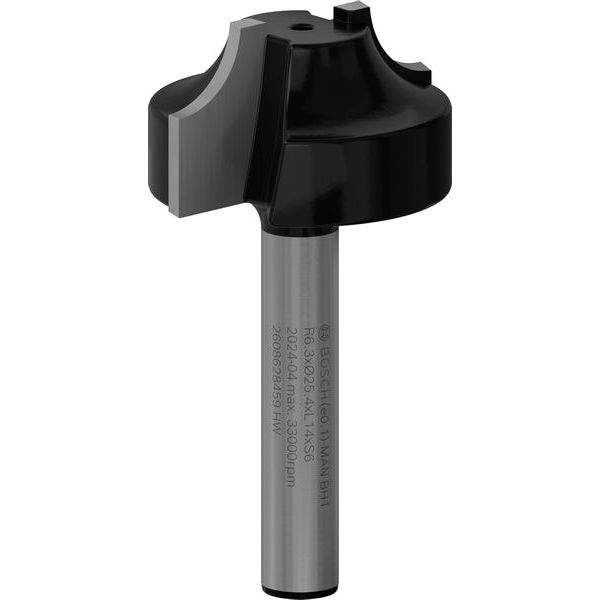 Edge forming Ovolo bit, 6 mm, R1 6.3 mm, D 25.4 mm, L 14 mm, G 46 mm image 1