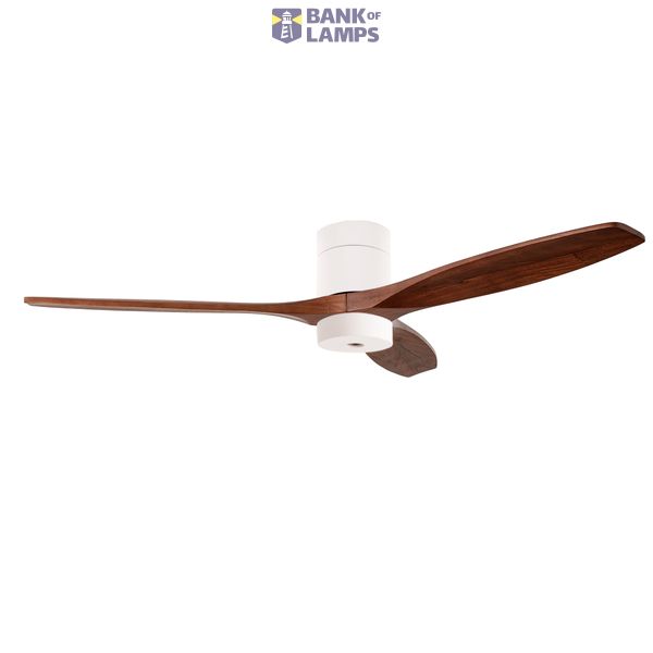 Fan Stem Evo ø1320mm Tube Play White with Dark Wood Blades image 1