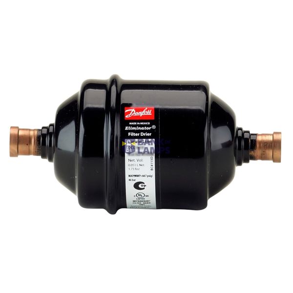 Hermetic filter drier, DCL, 05 cu.in., Steel Cu-plated image 1