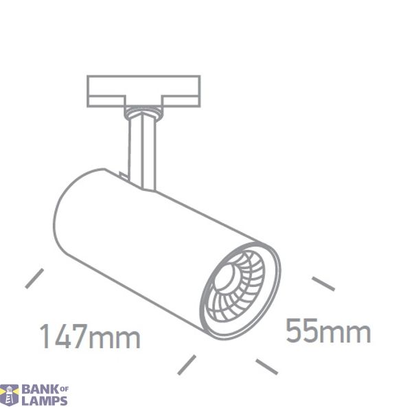 BLACK COB 10W WW TRACK SPOT 230V image 3
