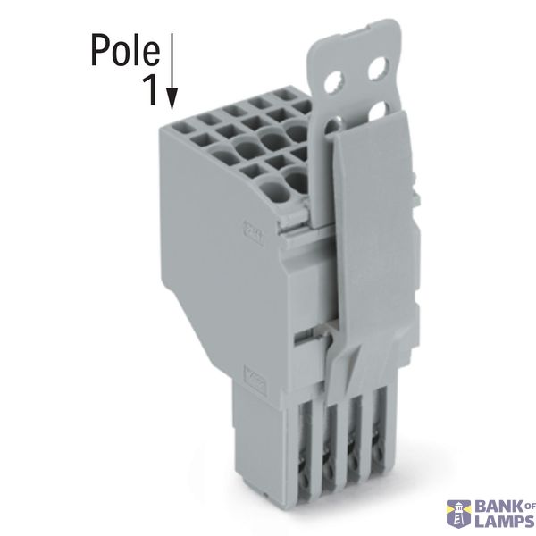 2-conductor female connector Push-in CAGE CLAMP® 1.5 mm² gray image 2