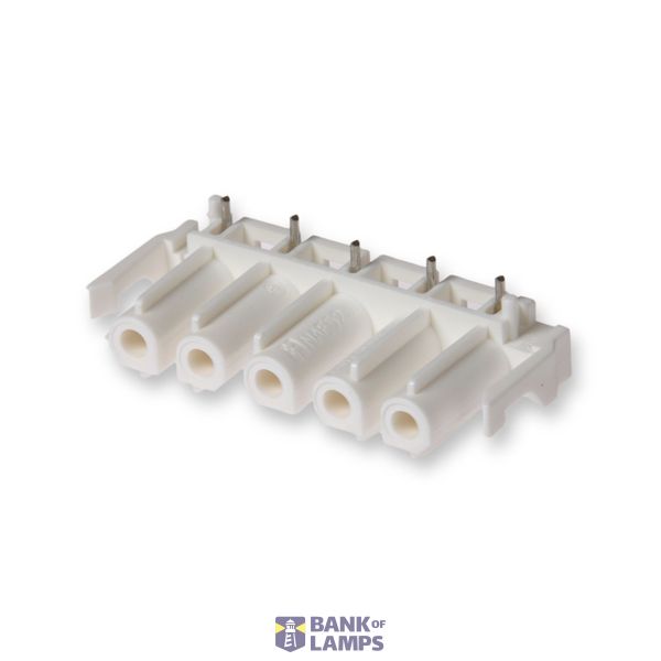 PCB coupler 5p socket, horiz., wht image 1