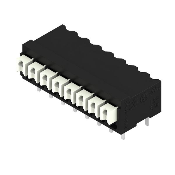 Printed circuit board terminals, 3.50 mm, Number of poles: 8, 90°, Solder pin length (l): 3.5 mm, black, PUSH IN with actuator, Clamping range, max. : 1.5 mm², Tape image 2