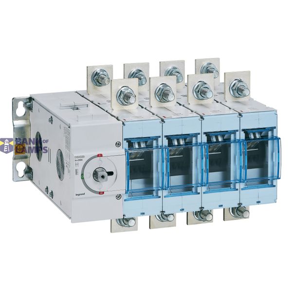 Manual source changeover DSX size 2 320A 4 poles - Rated current = 200A - for mounting on plate image 2